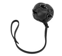 Dog Training Ball on Rope | Leather Chew Toy for Small/Medium Dogs | Activity Release & Anxiety Relief | Interactive Exercise & Reward Ball (Black)