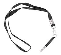 Dog Training Whistle with Adjustable Ultrasonic Sound | Bark Control & Obedience Training for Dogs / Puppies | Metal & Plastic, Lanyard Included (Noir avec Corde)