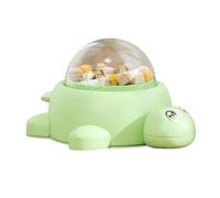Dog Treat Dispenser, Turtle Treat Toy, Interactive Slow Feeder Abs Material Lightweight Sturdy Base Strong Build, Animal Puzzle Bowl for Indoor Outdoor Picnic Activity, 10.31x6.5x5 inches, Green