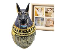 Dog Urn - Box headingsake box en résine vide gravée | Memorial Urn Coffin pour animaux de compagnie | Porte de cendres commémorative avec base décorative | PET URRN pour enterrement de chat