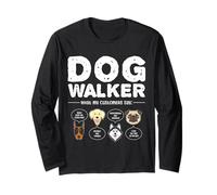 Dog Walker Ce que disent mes clients Dog Face Funny Dog Walker Manche Longue
