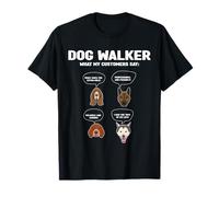 Dog Walker Ce que disent mes clients Dog Face Funny Dog Walking T-Shirt