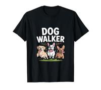 Dog Walker Happy Dogs Running Together Joy T-Shirt Graphique avec Valeur