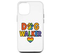 Dog Walker LGBTQ Rainbow Paw Heart Coque pour iPhone 12/12 Pro