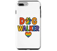 Dog Walker LGBTQ Rainbow Paw Heart Coque pour iPhone 7 Plus/8 Plus