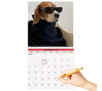 Dog Wall Calendar - 2027 12 Month Dachshund Planner, Large Monthly Date Gri