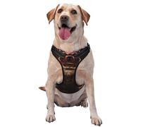 Dog Warrior in Red Dog Harness - Équipé de bandes réfléchissantes pour animaux de compagnie et de boucles à dégagement rapide - Convient à tous les types de chiens