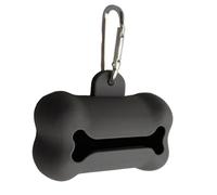 Dog Waste Holder, Poop Bag Dispenser, Bone Shape Carrier Sturdy Clip on Storage Case, for Dog Walking Travel Puppy Cleanup Leash Clip Pet Hygiene Hiking Camping Walks Organizer 3.35x2.76x0.79 inches
