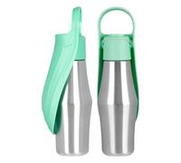 Dog Water Bottle - 27oz Stainless Steel Dog Travel Bottle with Leaf Shape | 2 in 1 Dogg Water Bowl | Pet Travel Mug for Small Medium Large Dogs and Walking, Travell
