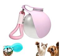 Dog Water Bottle for Walking, 2-in-1 Portable Dog Travel Water Bottle with Foldable Silicone Bowl, Leak Proof Stainless Steel Pet Water Dispenser for Small Dogs Hiking & Outdoor Trips (A)