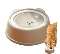 Dog Water Bowl, Spill-Proof Slow Water Feeder, No-Tip Non-Slip Drinking Dispenser for Dogs and Cats, Pet Hydration Bowl for Home and Travel, 9.45x9.45x3.27 inches