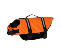 Dog Water Vest - Neon Fabric High Visibility Safety Gear, Secure Buoyancy Floatation Aid, Reliable Rescue Equipment Protects Swimming Pet | Best Floatation Device for Boating Pool Lake Uses
