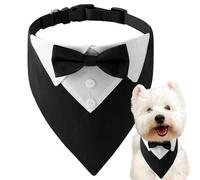 Dog Wedding Bandana Collar | 18x13x1cm Adjustable Dog Collar Bandana Bow Tie,Sophisticated Craftsmanship Dogs Wedding Bow Tie, Neck Scarf for Medium to Large Dogs, Ideal for Parties
