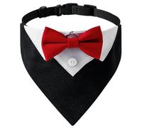 Dog Wedding Bandana Collar | 18x13x1cm Adjustable Dog Collar Bandana Bow Tie,Sophisticated Craftsmanship Dogs Wedding Bow Tie, Neck Scarf for Medium to Large Dogs, Ideal for Parties