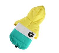 Dog Winter Coat, Soft Warm Puppy Clothes, 11.42x8.27x0.79inch Size, Windproof Dog Jacket, Soft Design, Outdoor Warmth Protection for Medium and Large Pet, Pink, Blue, Yellow
