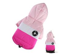 Dog Winter Coat, Soft Warm Puppy Clothes, 11.42x8.27x0.79inch Size, Windproof Dog Jacket, Soft Design, Outdoor Warmth Protection for Medium and Large Pet, Pink, Blue, Yellow