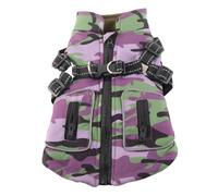 Dog Winter Coat | Windproof & Thickened Cold Defense Jacket with Reflective Strips | Adjustable Chest Strap for Outdoor Walking/Hiking/Night Visibility (M)