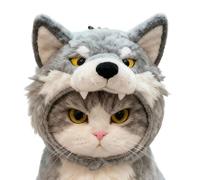 Dog Winter Hat - Cute Soft Wolf Funny Pet Headdress, Cat Outfit Accessories | Warm Puppy Cap for Kids Boys Girls Youth Teens Family 38cm/14.96in Party Outside Night Daily Walking Playing Snow Travel