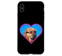 Dog with Swimming Goggles Funny Golden Retriever Meme Pool Coque pour iPhone XS Max