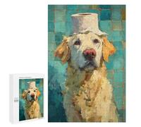 Dog with Toilet Paper Hat -1 Puzzle 1000 Pièces Educa Jouet en Bois Cadeau Unique Décoration Intérieure Jeu Éducatif Challenge Toy Adultes Et Enfants À Partir De 14 Ans 1000 PCS