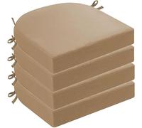 DOGACA Galette Chaise D'extérieur Imperméables, Coussin de Siège en U avec Liens et Fermeture Éclair, Coussins de Chaise for Patio, Jardin, Camping, Usage Intérieur et Extérieur(9,4pcs:45 * 45 * 5cm)