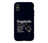 Dogaholic Définition drôle Amoureux des Chiens Coque pour iPhone X/XS