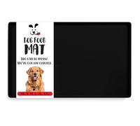 DogBuddy Tapis Alimentaire pour gamelles de Chiens, Tapis imperméable et antidérapant, en Silicone avec Bords Hauts pour sols, pour Aliments et Eau (S : 48 x 30,5 cm, Noir)