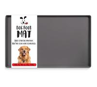 DogBuddy Tapis Alimentaire pour gamelles de Chiens, Tapis imperméable et antidérapant, en Silicone avec Bords Hauts pour sols, pour Aliments et Eau (S : 48 x 30,5 cm, Gris foncé (Shadow))