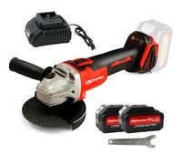 DogChrymion Meuleuse d'angle sans fil 20 V, compatible avec batterie Makita 18 V, 8500 tr/min, pour disque de 11,4 cm, 4 niveaux de puissance/vitesse, livrée avec 2 batteries de 4,0 Ah et un chargeur