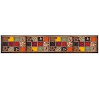 Doge Milano Chemin de cuisine, 100% Made in Italy, Tapis antitache avec impression numérique, Chemin de table antidérapant et lavable, Modèle Fox, 280x52 cm