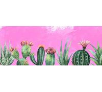 Doge Milano Chemin de cuisine, 100% Made in Italy, Tapis résistant aux taches avec impression numérique, Tapis antidérapant et lavable, Modèle Cactus - Borrome, cm 140x52