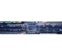 Doge Milano Chemin de cuisine, 100% Made in Italy, Tapis résistant aux taches avec impression numérique, Tapis antidérapant et lavable, Motif géométrique - Dora, cm 100x52