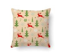 Doge Milano Coussin avec impression numérique, 100% Made in Italy, Coussin de canapé décoratif, amovible et lavable, modèle de Noël - Lenore, 40x40x5 cm