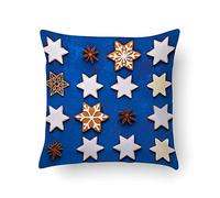 Doge Milano Coussin avec impression numérique, 100% Made in Italy, Coussin de canapé décoratif, amovible et lavable, modèle Noël - Lalie, 40x40x5 cm