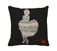 Doge Milano Coussin avec impression numérique, 100% Made in Italy, Coussin de canapé décoratif, amovible et lavable, modèle Prudence, 40x40x5 cm