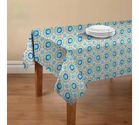 Doge Milano Nappe avec impression numérique, 100% Made in Italy Nappe antidérapante pour salle à manger, lavable et antitache, Modèle Maiolica - Rosella, cm 180x140