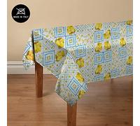 Doge Milano Nappe avec impression numérique, 100% Made in Italy Nappe antidérapante pour salle à manger, lavable et antitache, Modèle Maiolica - Roselyn, cm 140x140