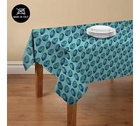 Doge Milano Nappe avec impression numérique, 100% Made in Italy Nappe antidérapante pour salle à manger, lavable et antitache, Modèle Maiolica - Rosina, cm 180x140