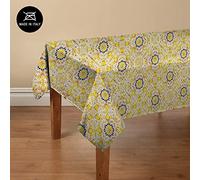 Doge Milano Nappe avec impression numérique, 100% Made in Italy Nappe antidérapante pour salle à manger, lavable et antitache, Modèle Maiolica - Roseanne, cm 140x140