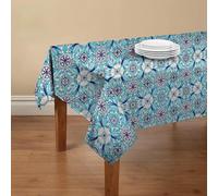 Doge Milano Nappe avec impression numérique, 100% Made in Italy Nappe antidérapante pour salle à manger, lavable et antitache, Modèle Maiolica - Rosannah, cm 240x140