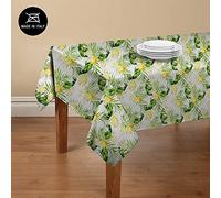 Doge Milano Nappe avec impression numérique, 100% Made in Italy Nappe antidérapante pour salle à manger, lavable et antitache, modèle Maiolica - Rose, cm 240x140