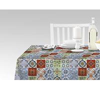 Doge Milano Nappe avec impression numérique, 100% Made in Italy Nappe antidérapante pour salle à manger, lavable et antitache, Modèle Maiolica - ReaPoint, cm 240x140