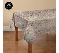Doge Milano Nappe avec impression numérique, 100% Made in Italy Nappe antidérapante pour salle à manger, lavable et antitache, Modèle Maiolica - Rosarno, cm 140x140