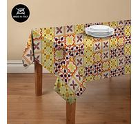 Doge Milano Nappe avec impression numérique, 100% Made in Italy Nappe antidérapante pour salle à manger, lavable et antitache, Modèle Maiolica - Rosanna, cm 180x140