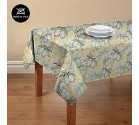 Doge Milano Nappe avec impression numérique, 100% Made in Italy Nappe antidérapante pour salle à manger, lavable et antitache, Modèle Maiolica - Roseau, cm 180x140