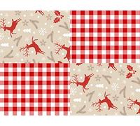Doge Milano Set de 2 sets de table rectangulaires, 100% Made in Italy, sets de table américains avec impression numérique, antidérapants et lavables, modèle de Noël - Sasha, cm 40x30