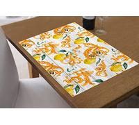 Doge Milano Set de 2 sets de table rectangulaires, 100% Made in Italy, Sets de table américains avec impression numérique, antidérapants et lavables, Modèle Glam - Violette, cm 40x30