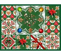 Doge Milano Set de 2 sets de table rectangulaires, 100% Made in Italy, sets de table américains avec impression numérique, antidérapants et lavables, modèle de Noël - Terrell, cm 40x30
