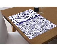 Doge Milano Set de 2 sets de table rectangulaires, 100% Made in Italy, Sets de table américains avec impression numérique, antidérapants et lavables, Modèle Glam - Virginia, cm 40x30