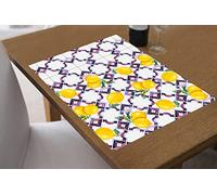 Doge Milano Set de 2 sets de table rectangulaires, 100% Made in Italy, Sets de table américains avec impression numérique, antidérapants et lavables, Modèle Glam - Victor, cm 40x30